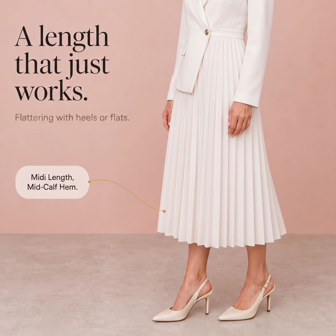 Damen Midikleid Mit Falten Und Knopfleiste