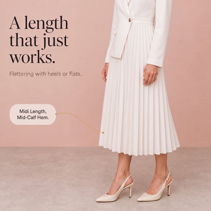 Damen Midikleid Mit Falten Und Knopfleiste