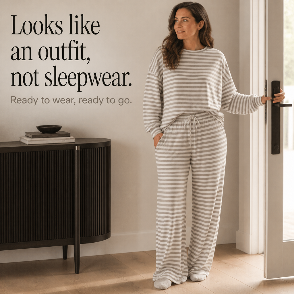 Stripe Ease | Streifen-Zweiteiler mit Tunnelzughose
