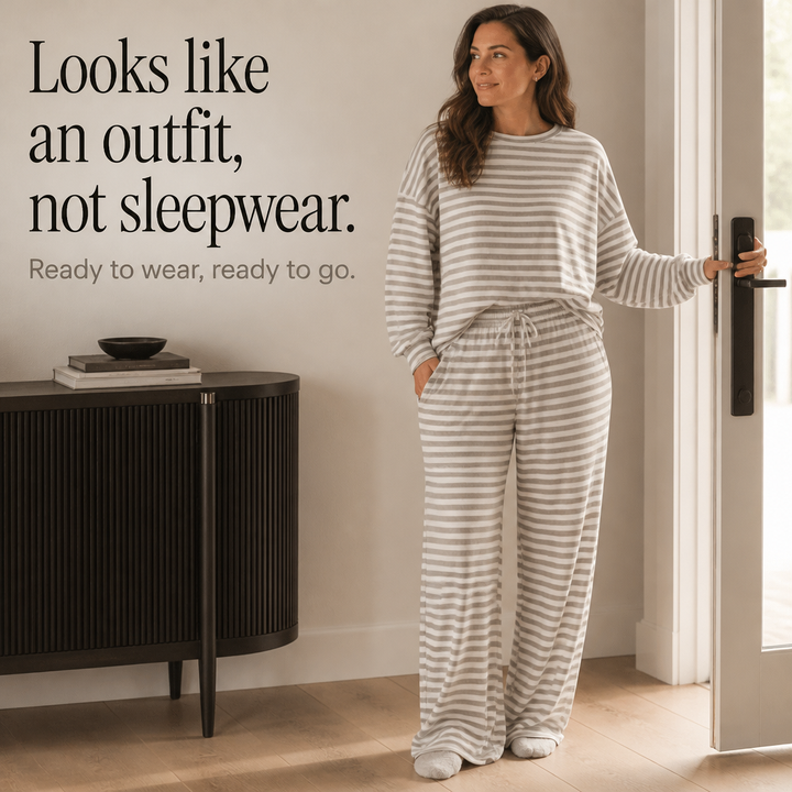 Stripe Ease | Streifen-Zweiteiler mit Tunnelzughose