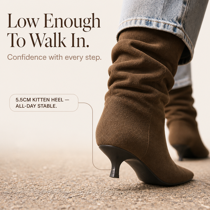 Damen Slouchy Wildleder Ankle Boots Spitz