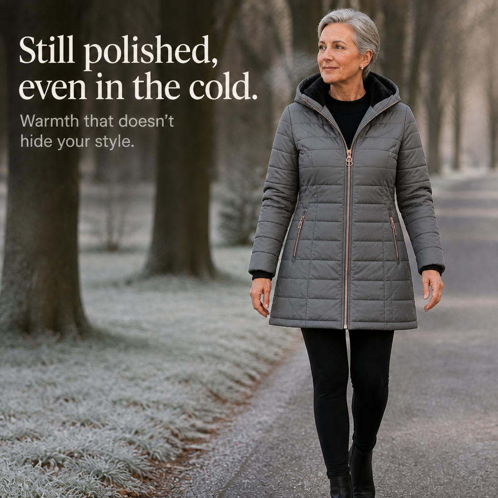 Damen Winterjacke Mittellang Mit Plüsch Und Kapuze