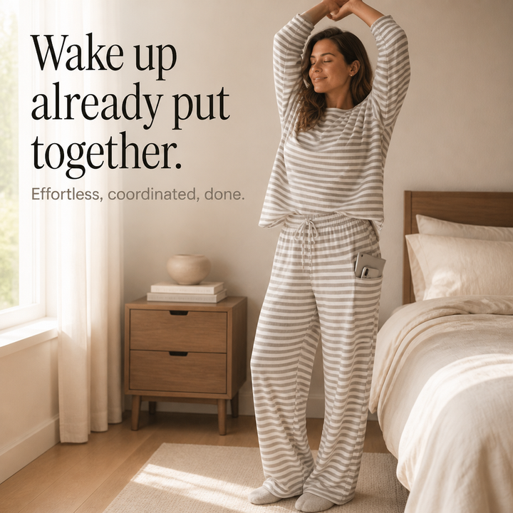 Stripe Ease | Streifen-Zweiteiler mit Tunnelzughose