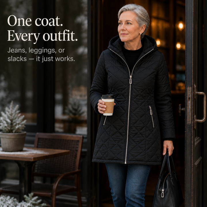 Damen Winterjacke Mittellang Mit Plüsch Und Kapuze