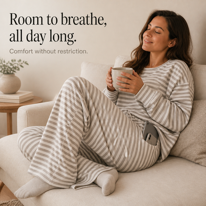 Stripe Ease | Streifen-Zweiteiler mit Tunnelzughose