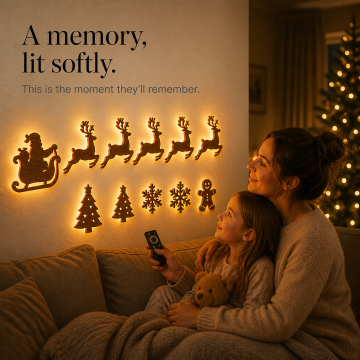 LED Rentier Wanddeko Warmweiß
