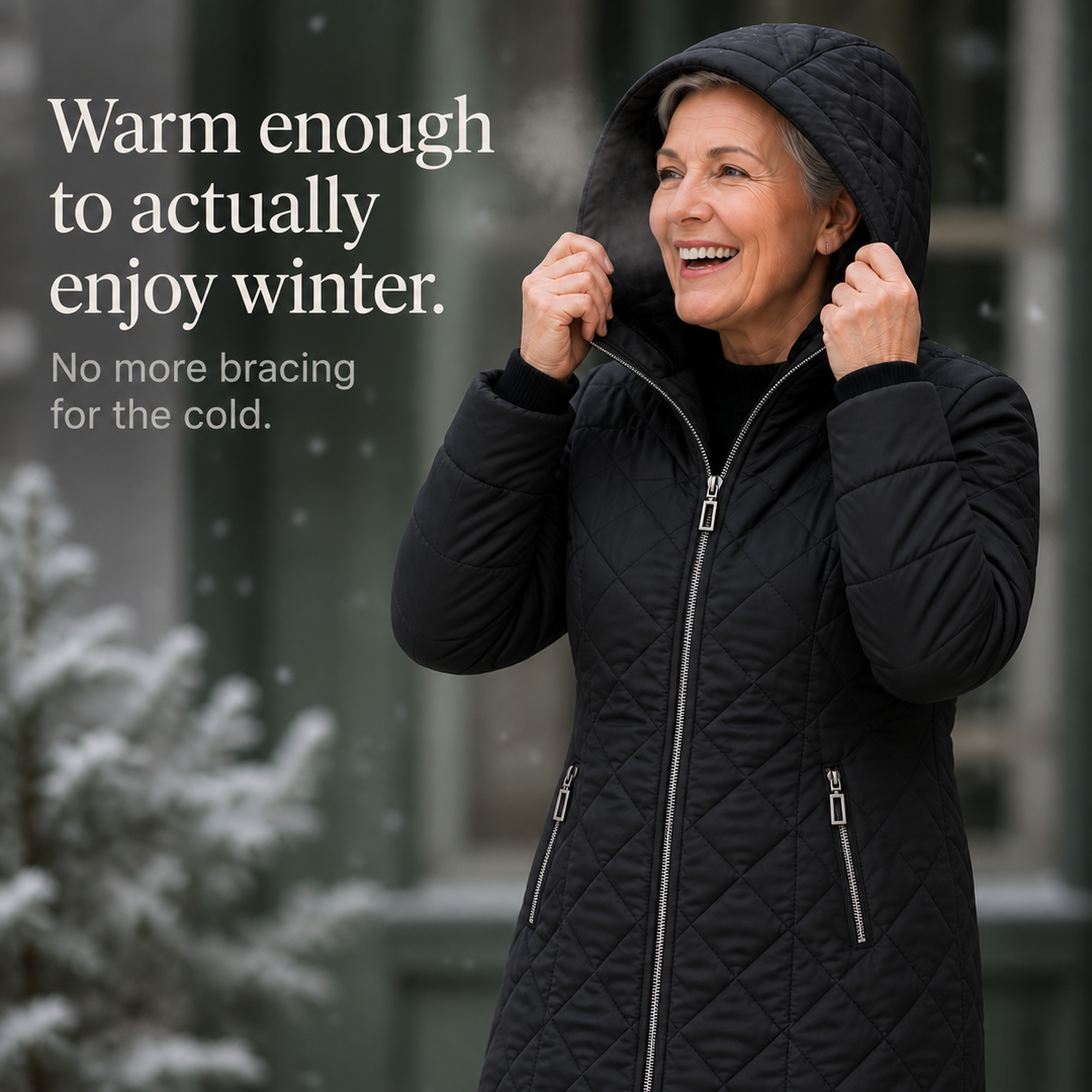 Damen Winterjacke Mittellang Mit Plüsch Und Kapuze