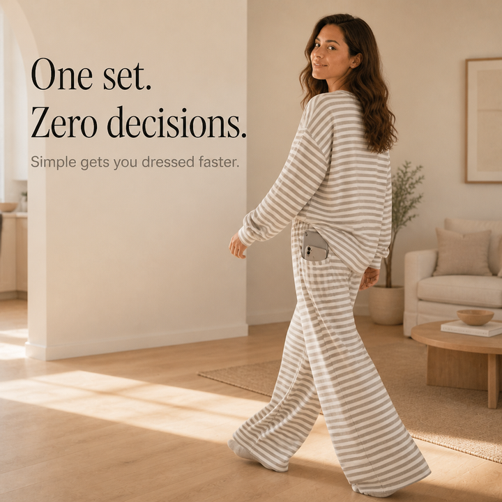Stripe Ease | Streifen-Zweiteiler mit Tunnelzughose