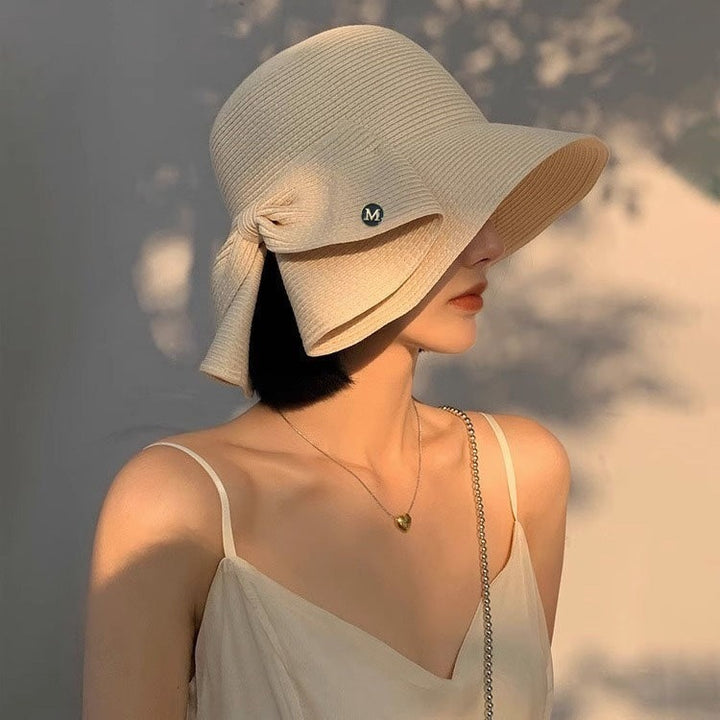 Damen Cloche-Hut Mit Kamelschleife - Sommerhut Damen