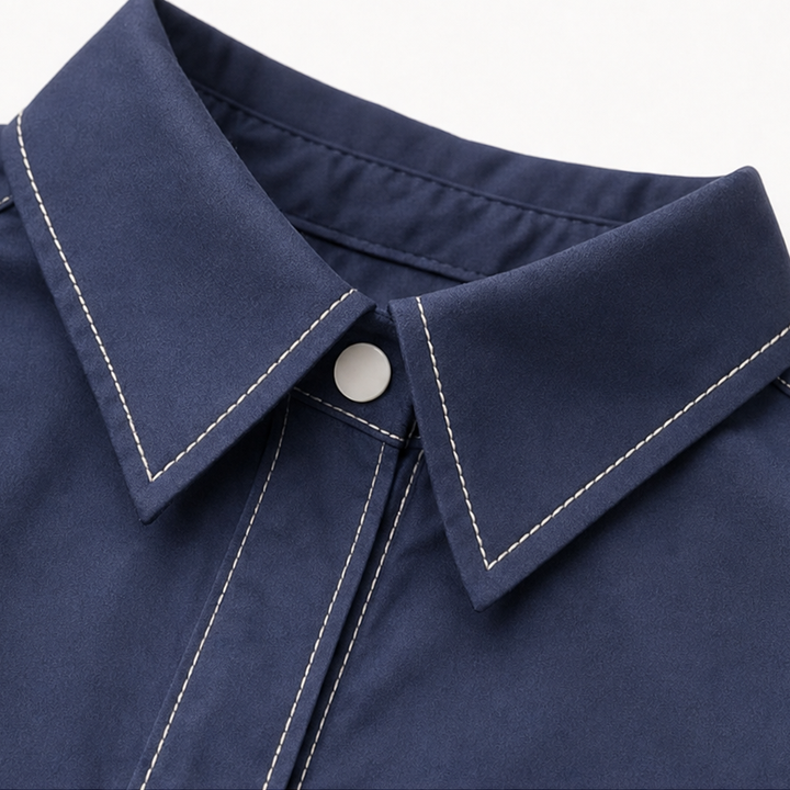 Damen Midikleid mit Reverskragen und Halbarm
