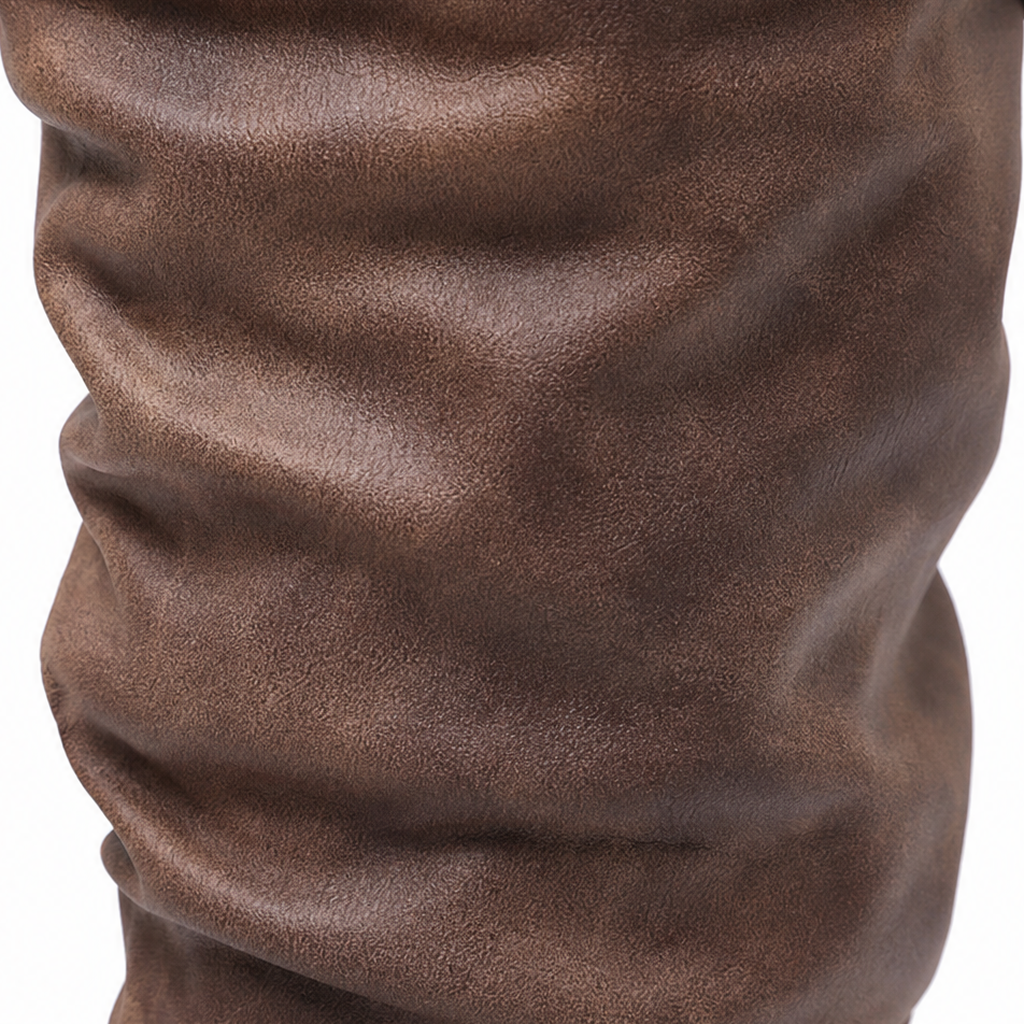 Damen Slouchy Stiefel Wadenhoch Mit Schnalle