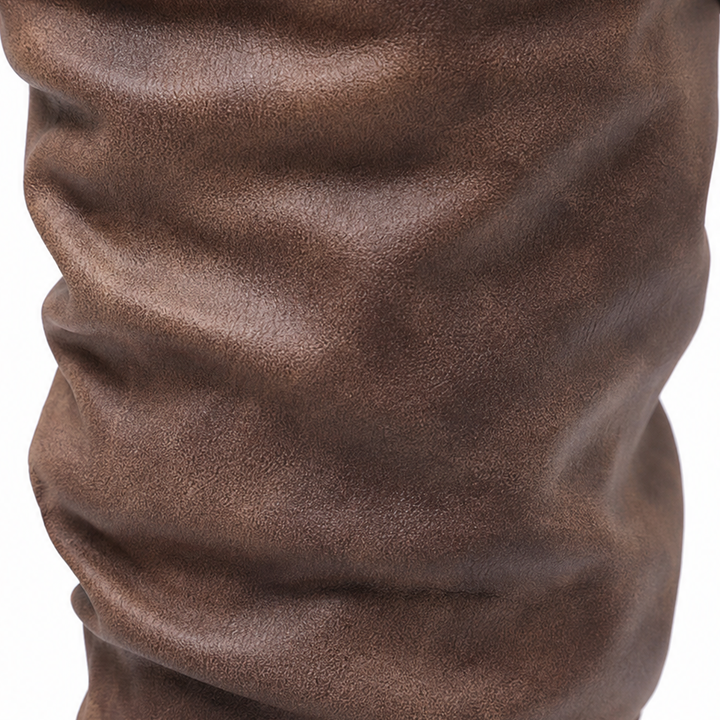 Damen Slouchy Stiefel Wadenhoch Mit Schnalle