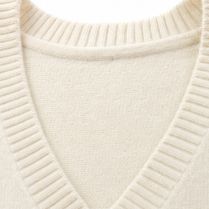 Damen Oversized Pullover V-Ausschnitt Puffärmel
