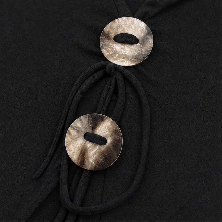 Damen Strickoberteil V-Ausschnitt Mit Knoten-Detail