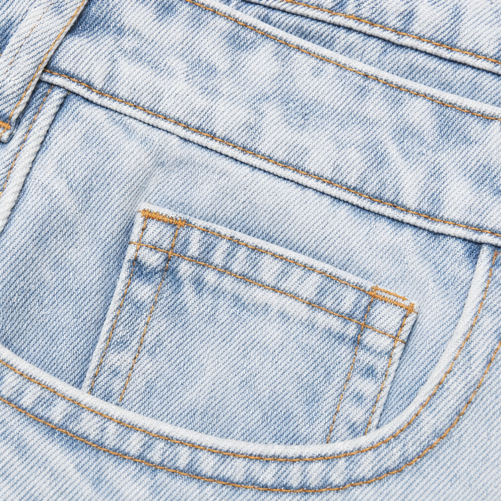 Damen Weite Jeans Mit Asymmetrischem Taillenbund