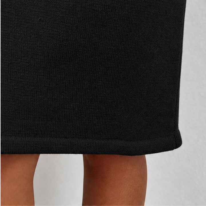 Damen Set Fledermausärmel Wickelstrick Zweiteiliges Kleid