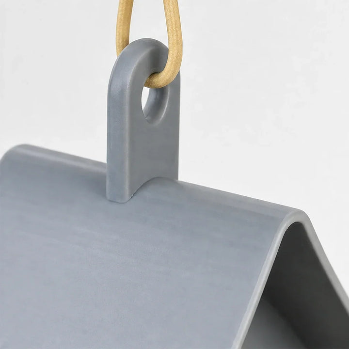 Hanging birdhouse with a roof