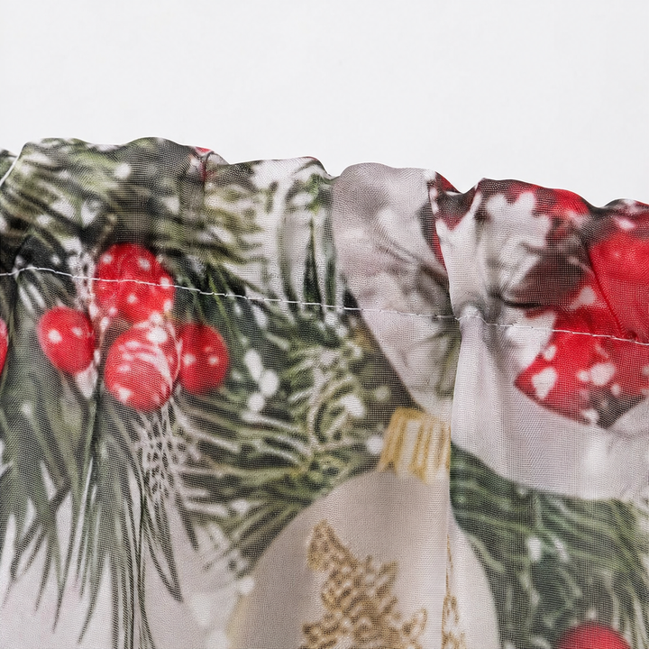 Yuletide Glow | Weihnachts-Vorhänge mit Semi-Transparenz