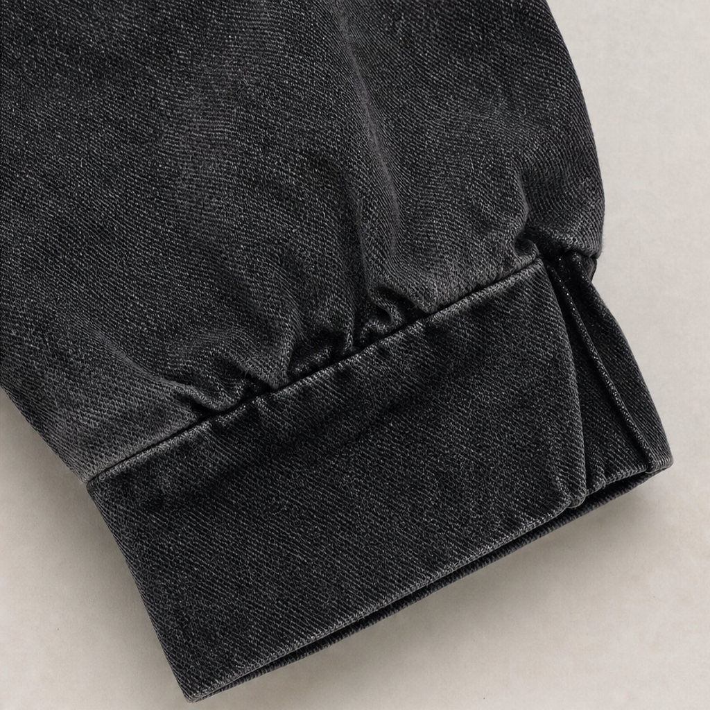 Damen Jeansjacke mit Kapuze und Reißverschluss, Oversized