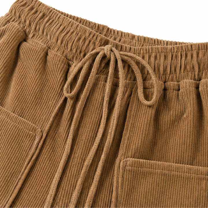 Cordella | Cord-Hose mit Rippstruktur und weitem Bein