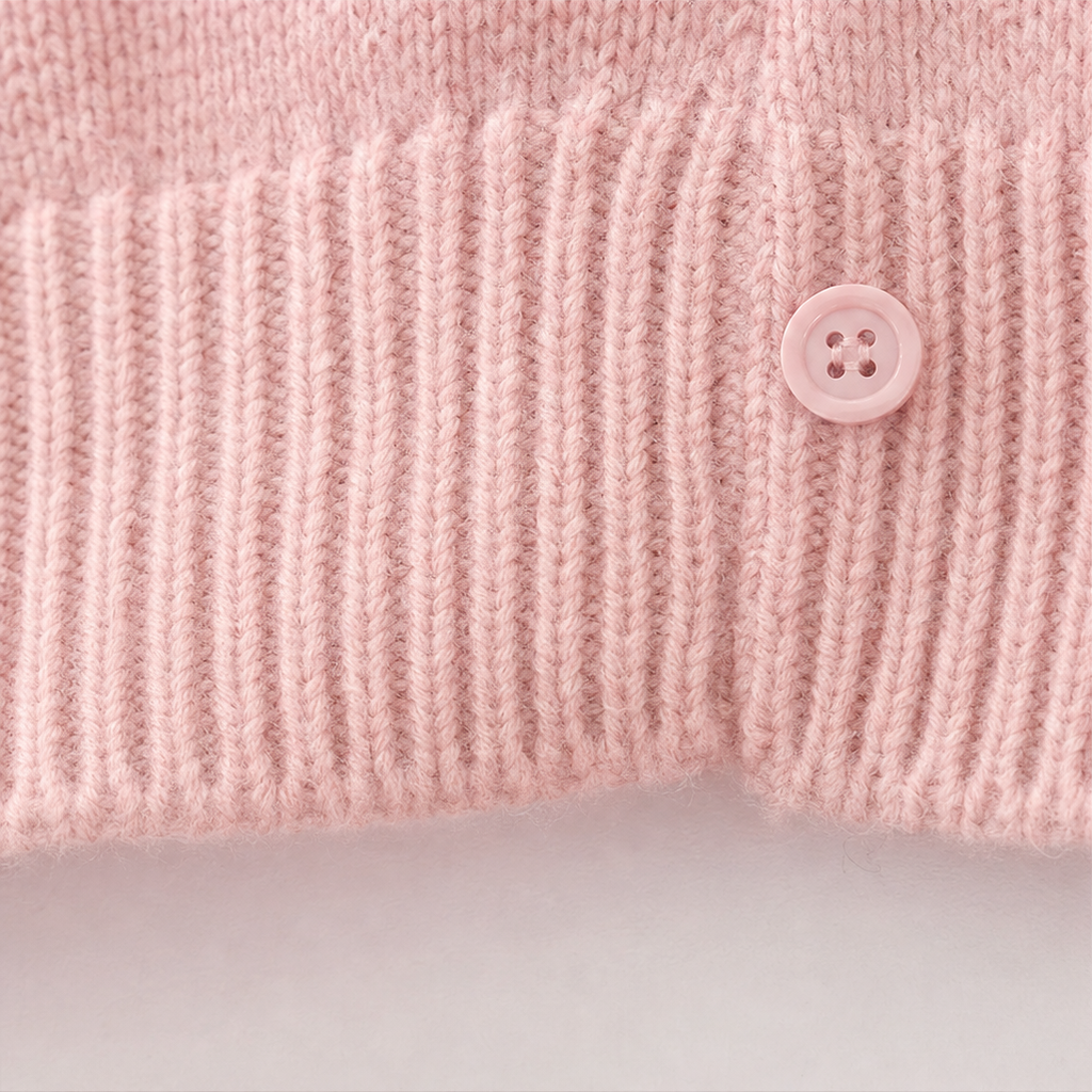Damen Strickjacke Rundhals Einfarbig Klassisch
