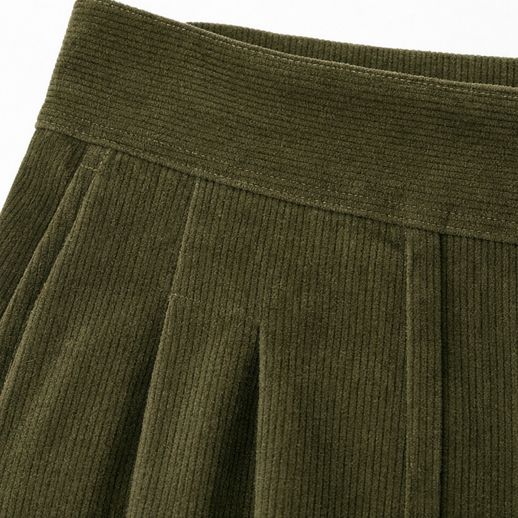 Cordelle | Cord-Hose mit asymmetrischem Knopfverschluss