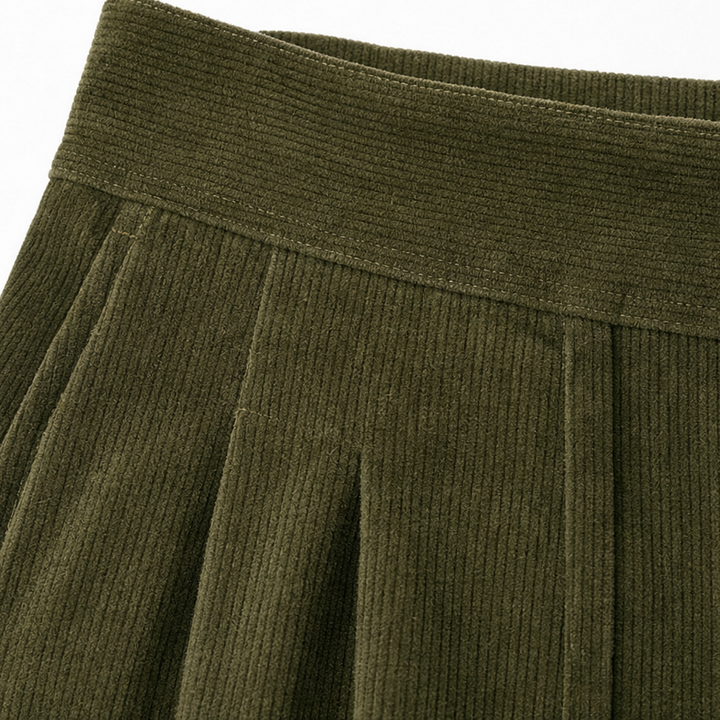 Cordelle | Cord-Hose mit asymmetrischem Knopfverschluss