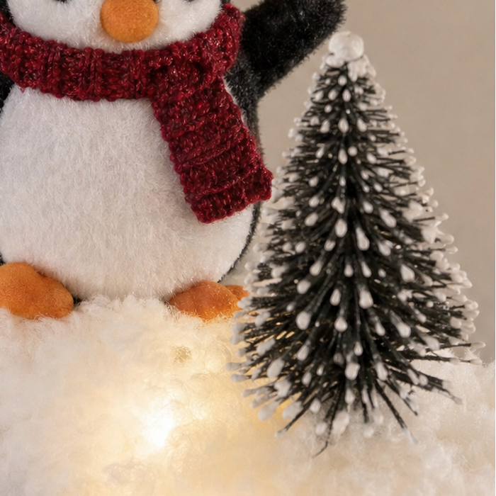 Treppen Girlande Pinguin Mit Kunstschnee