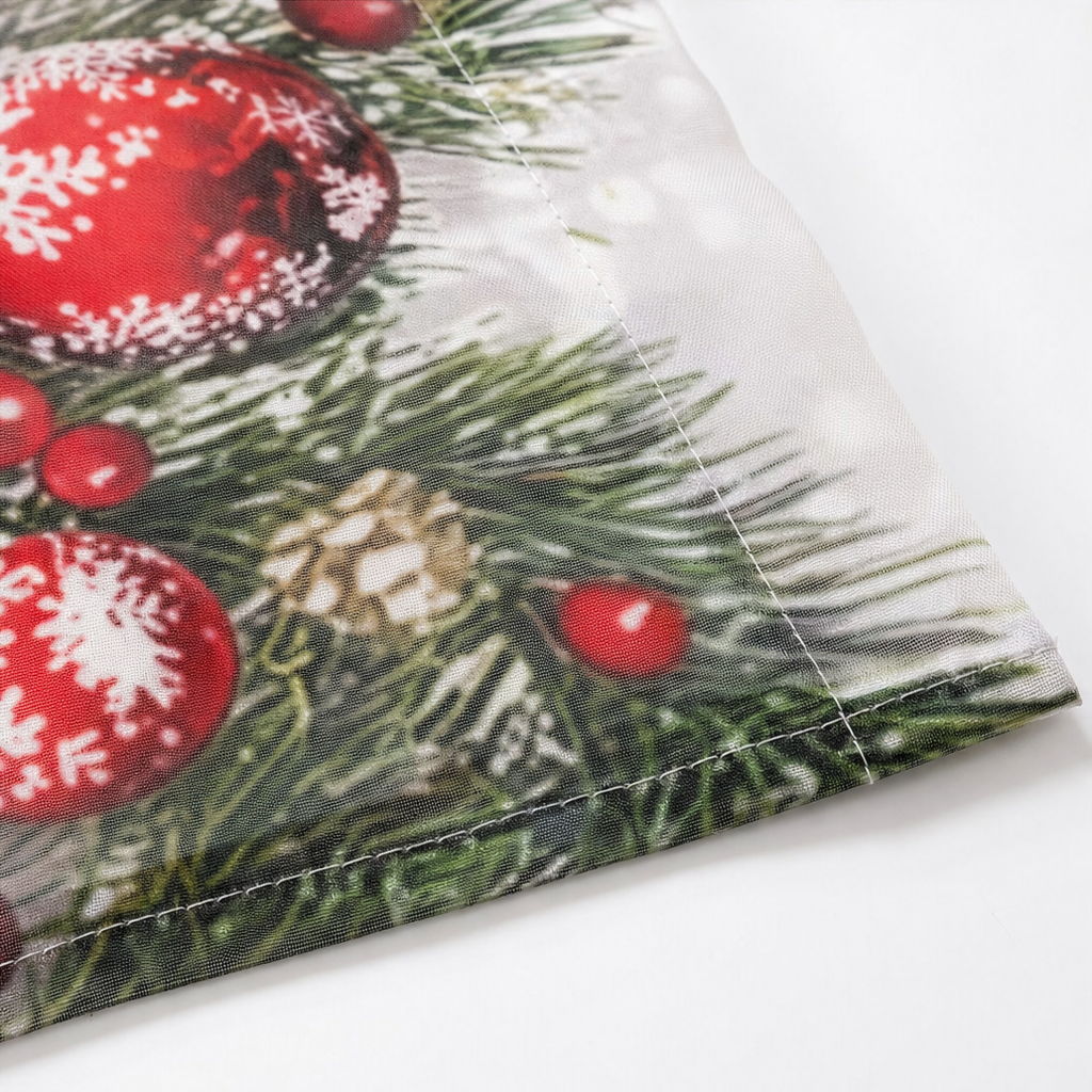 Yuletide Glow | Weihnachts-Vorhänge mit Semi-Transparenz