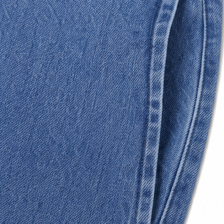 Damen Weite Jeans Hohe Taille Vintage Stil