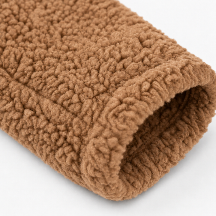 Damen Plüschfleece Jacke Mit Kapuze