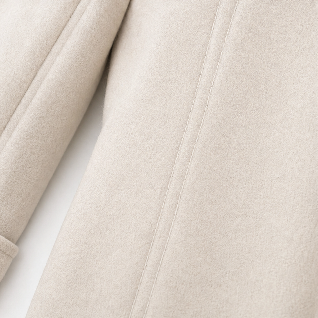 Damen Doppelreihiger Peacoat Mit Kapuze