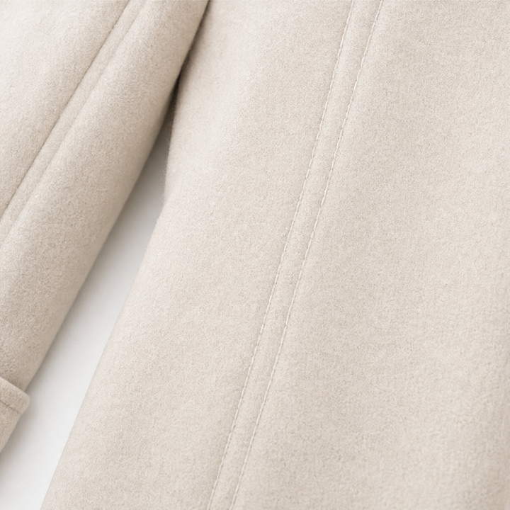 Damen Doppelreihiger Peacoat Mit Kapuze
