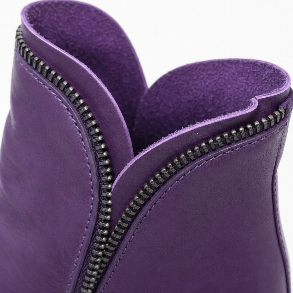 Damen Ankle Boots schmal mit seitlichem Reißverschluss