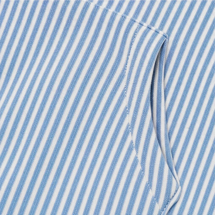 Sudadera con capucha, estampado de rayas y cordón ajustable
