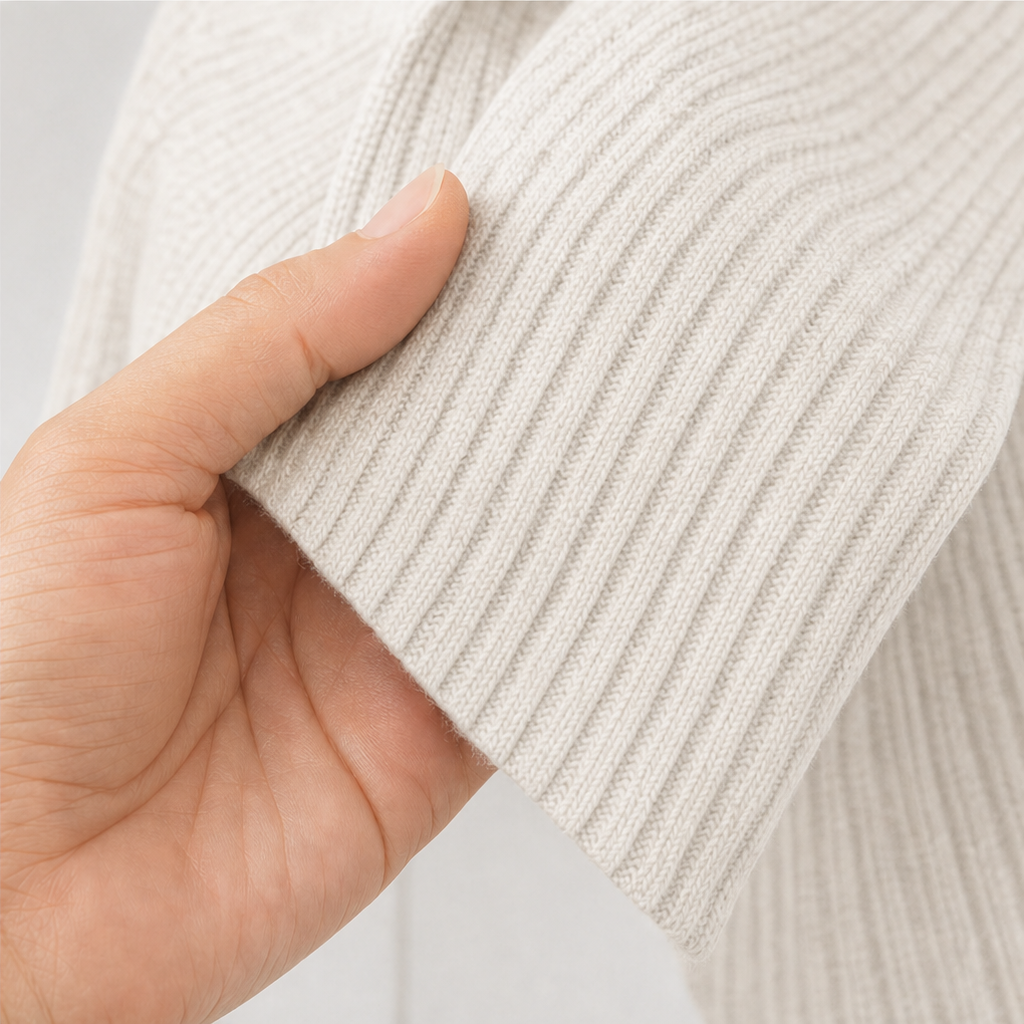 Damenstrickjacke Gerippt Offene Vorderseite