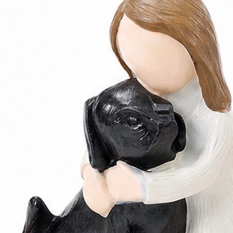 Everpaw Erinnerungsfigur Mädchen mit Hund aus Resin