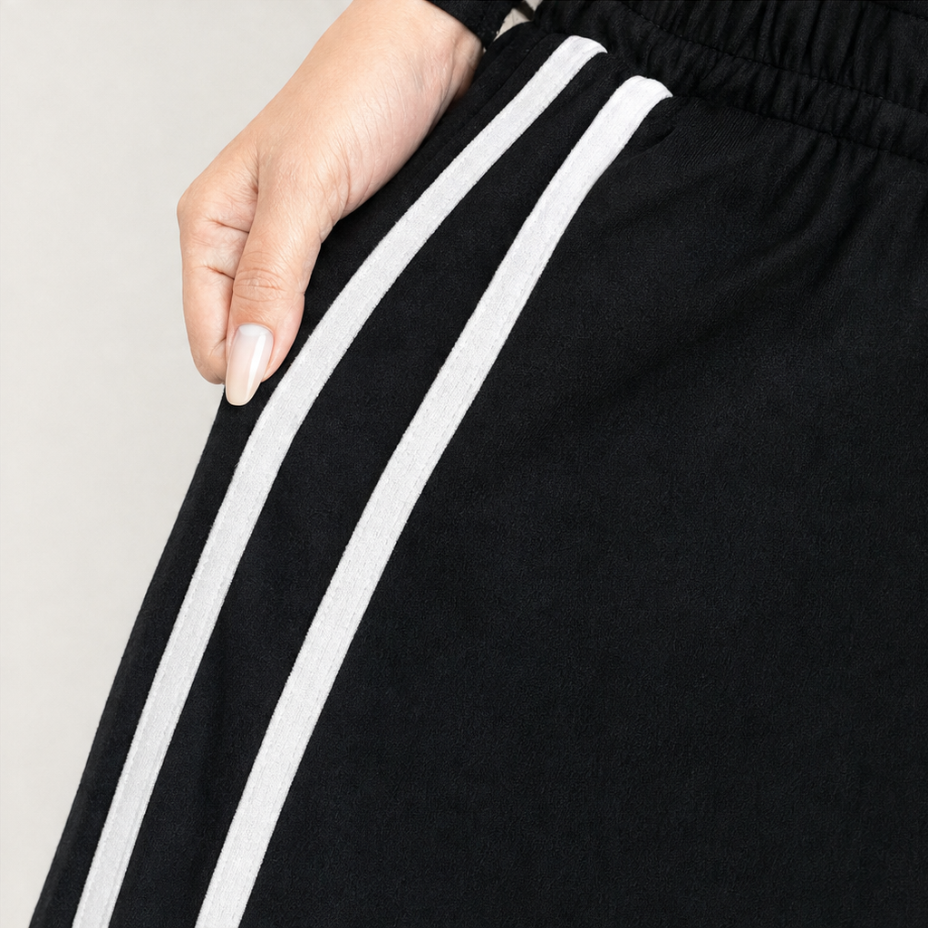 Damen Faltenhose Weites Bein Hohe Taille