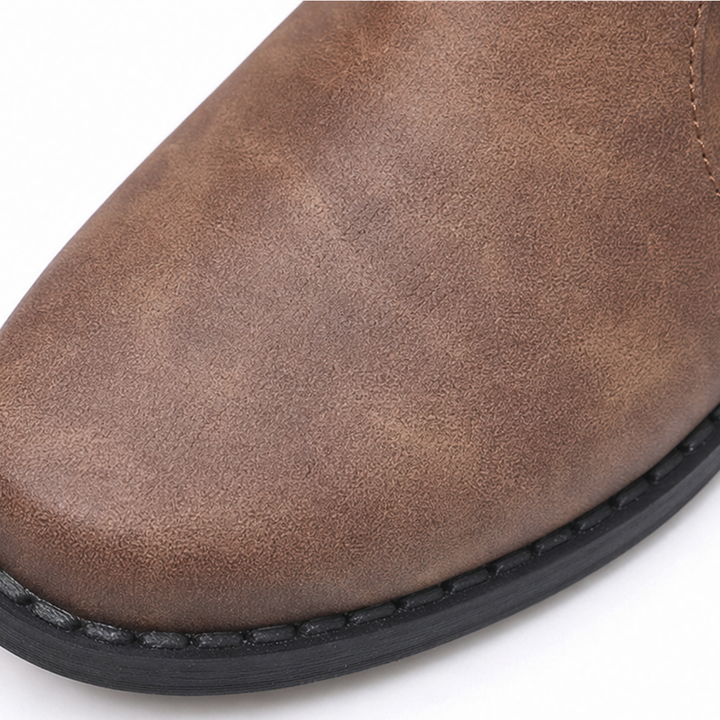 Damen Slouchy Stiefel Wadenhoch Mit Schnalle