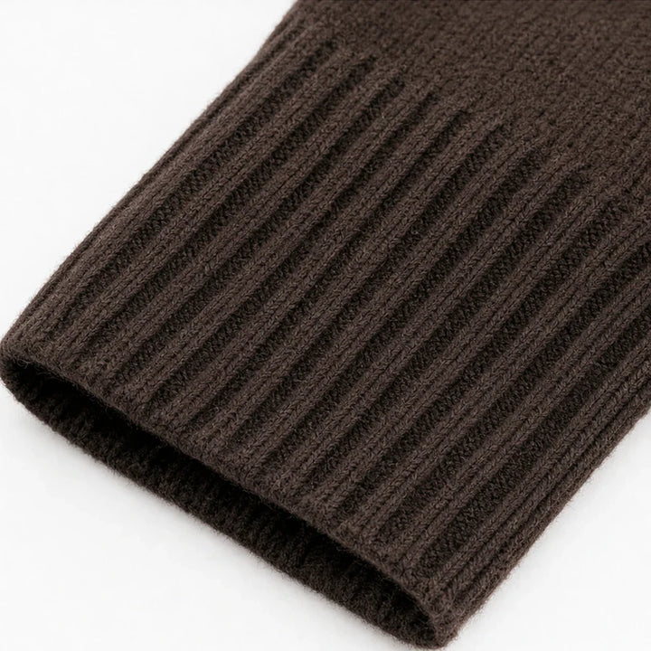 Zweireihige Strickjacke mit Stehkragen
