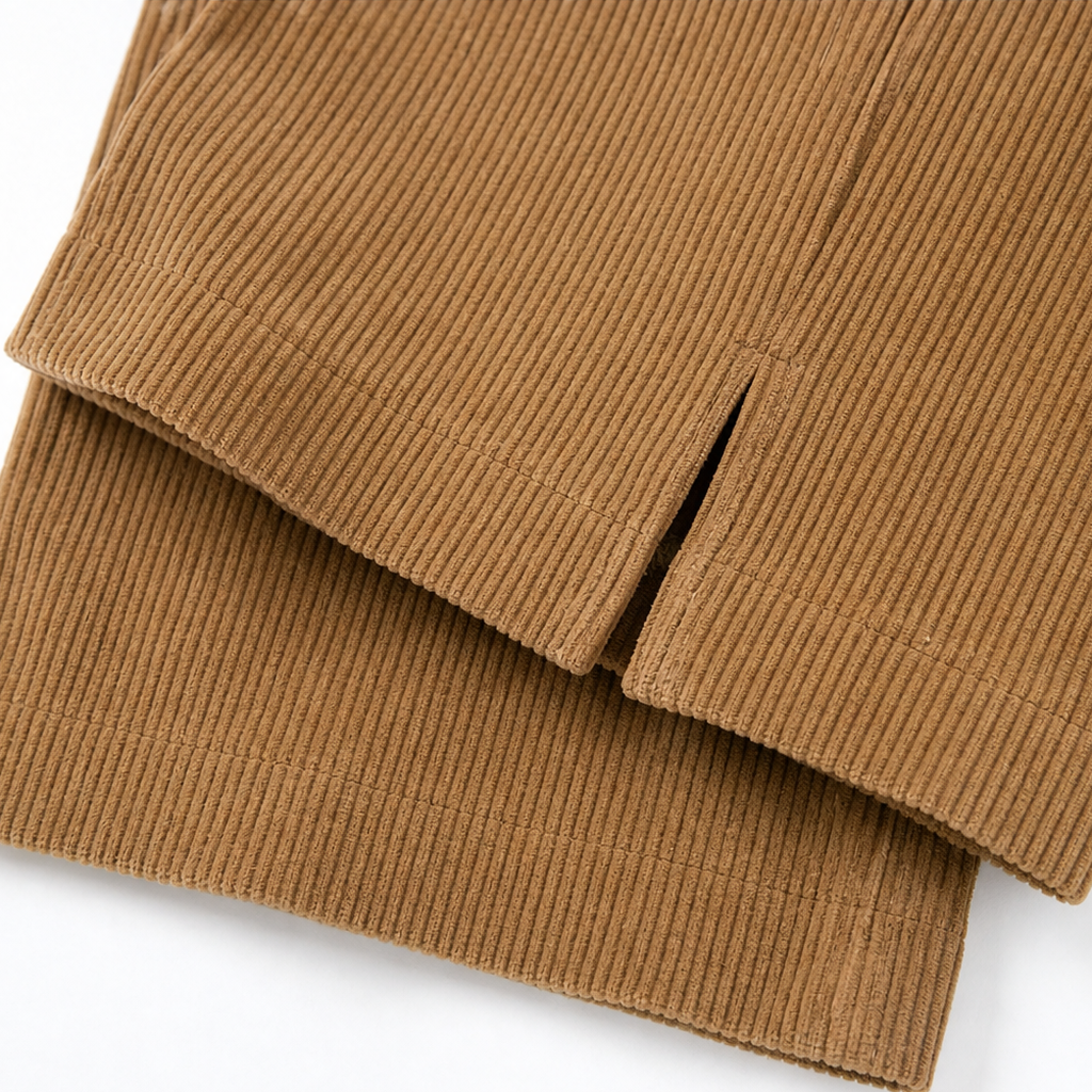 Cordella | Cord-Hose mit Rippstruktur und weitem Bein