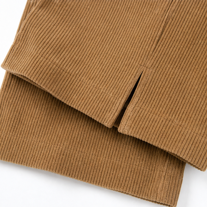 Cordella | Cord-Hose mit Rippstruktur und weitem Bein