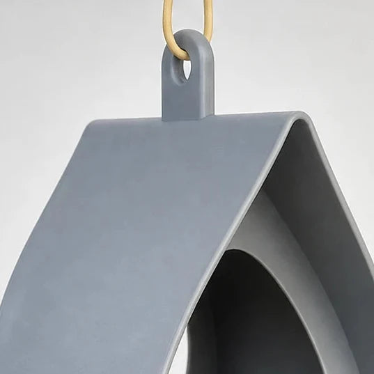 Hanging birdhouse with a roof