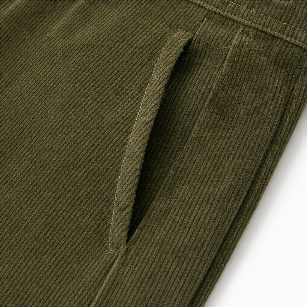 Cordelle | Cord-Hose mit asymmetrischem Knopfverschluss