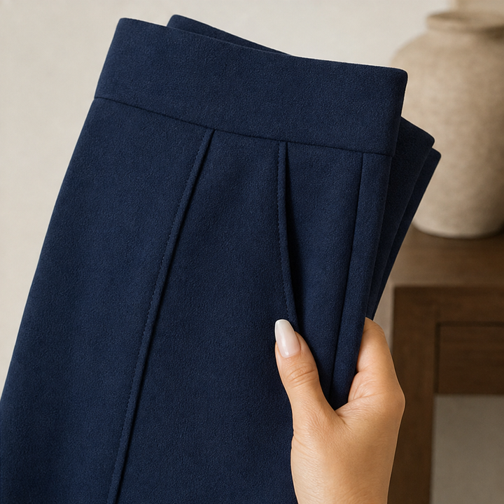 Damen Hose Hohe Taille Weites Bein