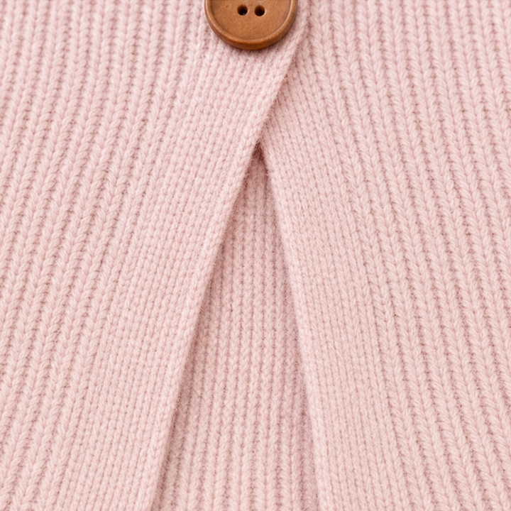 Vellora | Damen Strickpullover mit V-Ausschnitt und Knopfdetails