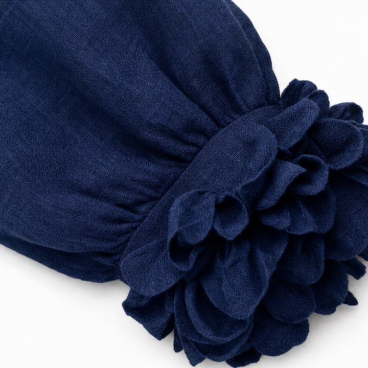 Damen Set Zweiteilig Weites Bein Mit Blumen Manschette
