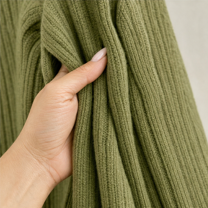 Vellura | Geripptes Strickoberteil mit Twist-Front