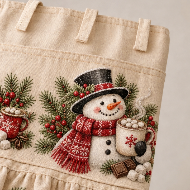 Hearth Holly | Weihnachts-Küchengeräteschürze mit Taschen