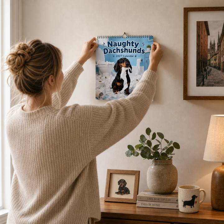 Dackel Wandkalender Niedliche Hunde Dekoration